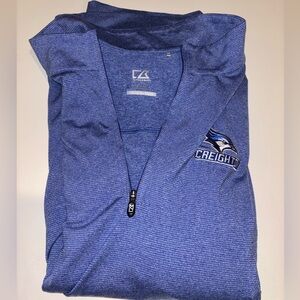 Cutter & Buck Men’s Big & Tall Blue Creighton Quarter-Zip Pullover